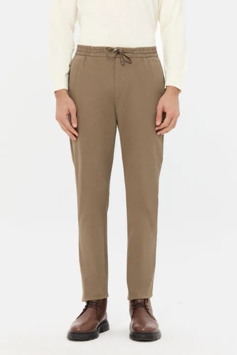 شلوار جاگر D'S Damat مدل Relaxed Fit رنگ Vizon جنس Gabardin