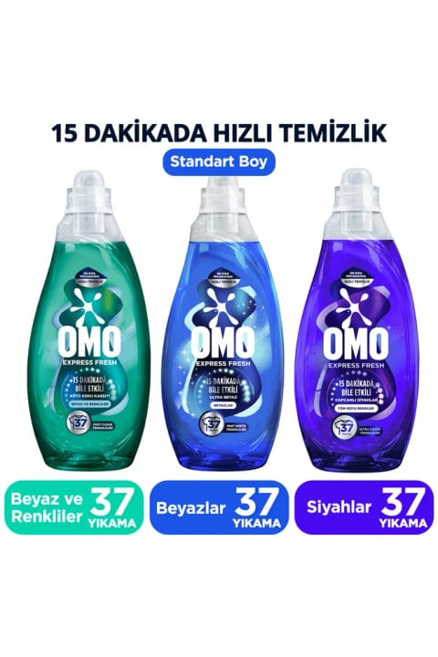 Omo Express Fresh Capcanli Siyahlar مایع لباسشویی 1480 میلیلیتر ضد بوی بد
