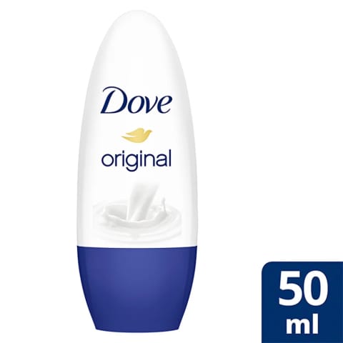 Dove رولآن دئودورانت زنانه Original با کرم مرطوبکننده 1/4، 50 میلیلیتر