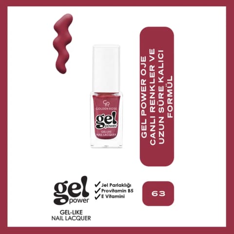 Golden Rose Power Gel Like Nail Oje No: 63