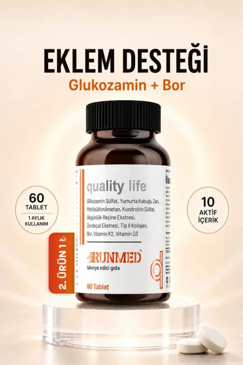 Quality Life Runmed Glucosamine Chondroitin Type 2 Collagen D3 K2