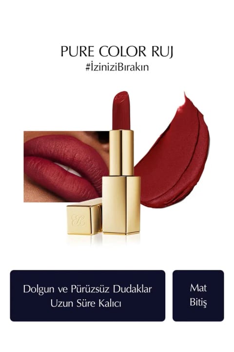 رژ لب مات Estee Lauder مدل Pure Color Matte Lipstick حجم 3.5 گرم رنگ 689