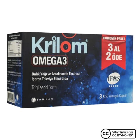 Krilom Omega 3 Astaksantin 3×50 کپسول