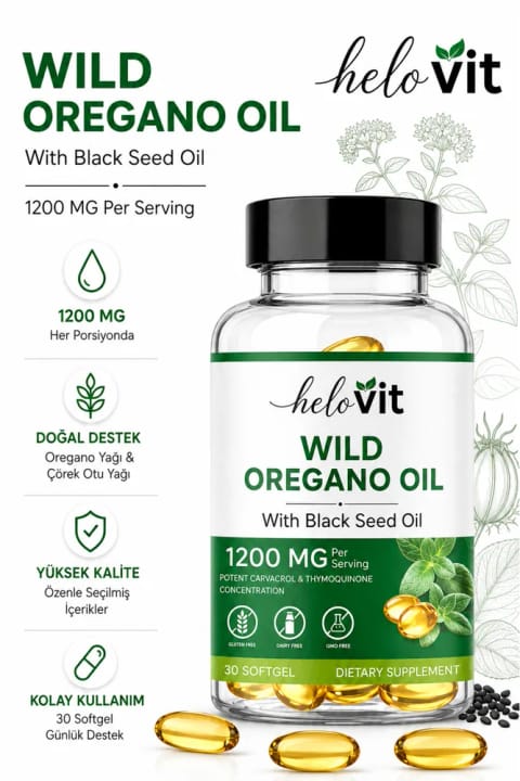 Helovit پونه کوهی وحشی و سیاهدانه (امگا ۳-۶-۹)، دتاکس، پاکسازی و پشتیبانی رژیم