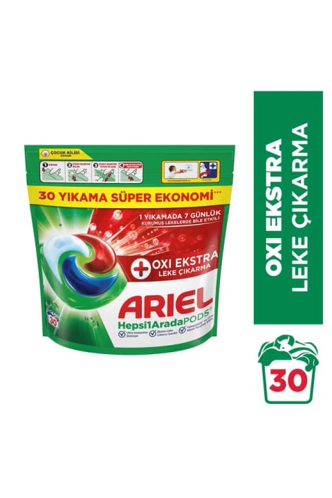 آریل همه‌کاره PODS Oxi Extra کپسول لکه‌بر ماشین لباسشویی سفید...