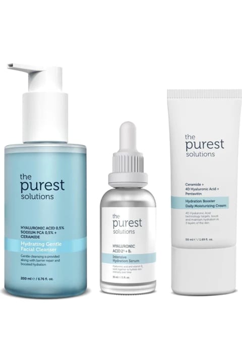ست راهحل پوست خشک The Purest Solutions - ژل پاککننده و کرم مرطوبکننده