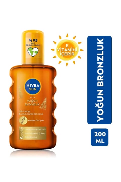نیوآ سان اسپری روغن برنزه کننده قوی SPF6 با عصاره کاروتن 200 میلی لیتر