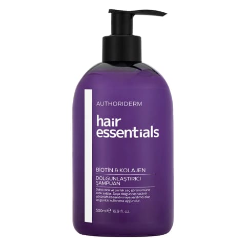 شامپو حجمدهنده Authoriderm بیوتین و کلاژن ۵۰۰ میلیلیتر