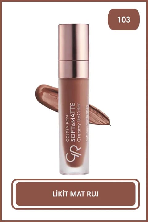 Golden Rose Soft&Matte Creamy Lipcolor - 103 - رژ لب مایع نرم و مات
