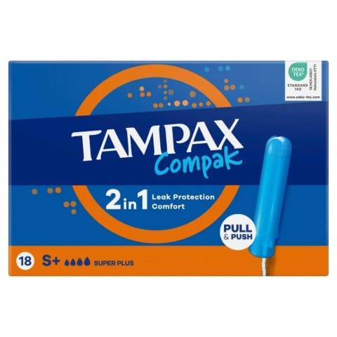 Tampax Compak Tampon Super+ 18 عددی