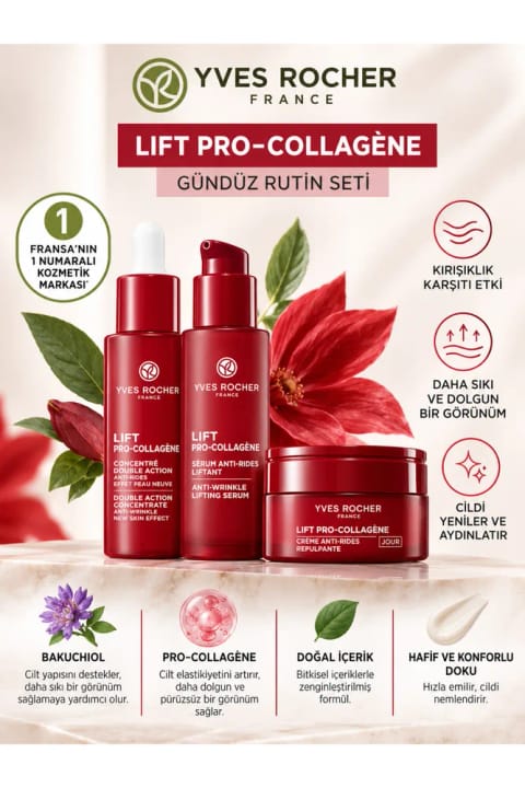 ست Yves Rocher Lift Pro-Collagène Bakuchiol – آبرسان، سفتکننده و...