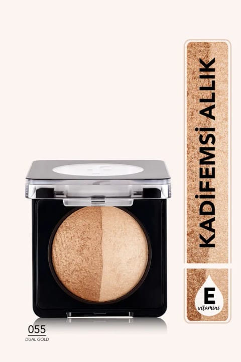 Flormar درخشان پختهشده بلاش - Baked Blush-On - 055 Dual Gold