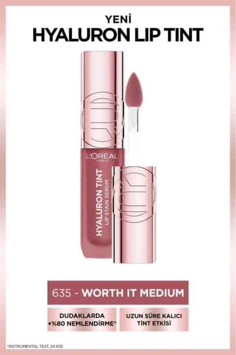 L'Oreal Paris Hyaluron Lip Tint رژ لب مایع - 635 Worth It Medium