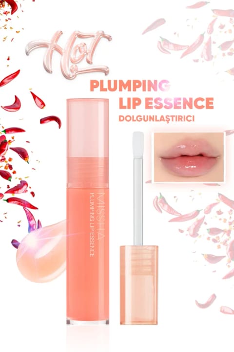 میشا اسانس مراقبت از لب با اثر حجم‌دهنده Plumping Lip Essence (شماره 1 Hot)
