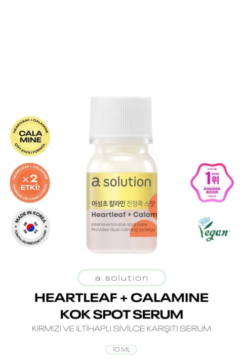 a solution سرم نقطهای ضد آکنه و جوش سرسیاه Heartleaf + Calamine