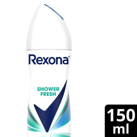Rexona زنانه اسپری دئودورانت Shower Fresh محافظت مداوم ۷۲ ساعته ۱۵۰ میلی‌لیتر