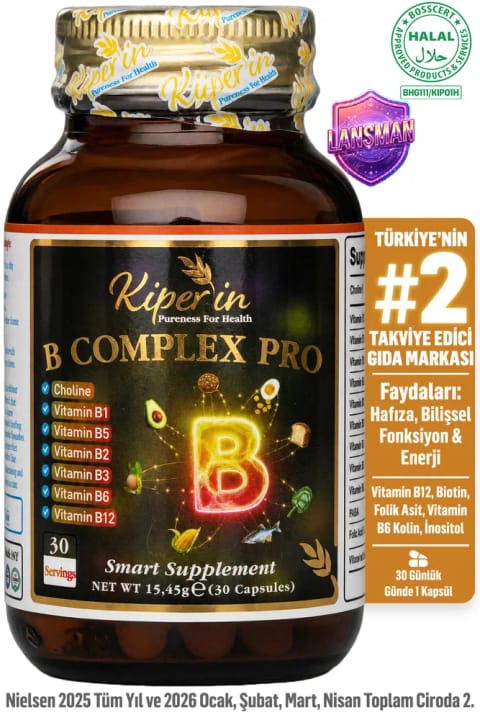 Kiperin B Complex Pro | کمپلکس ویتامین B با جذب بالا | 30 کپسول