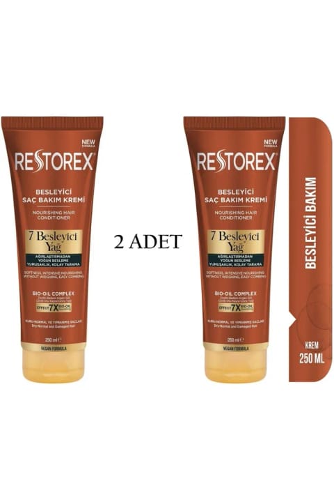Restorex 7 مرطوبکننده و ترمیمکننده مخصوص مو 2×250 میلیلیتر