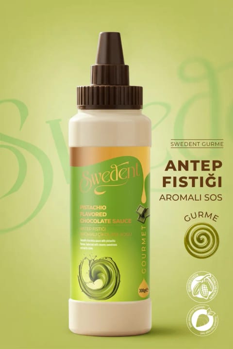 سس شکلاتی با طعم پسته آنتپ Swedent سری گورمه