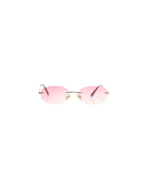 Rimless oval sunglasses عینک آفتابی بی‌فریم بیضی