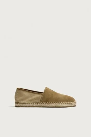 LEATHER COMBINATION ESPADRILLES