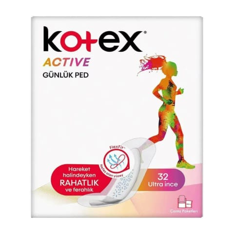 پد روزانه Kotex Active ۳۲ عددی