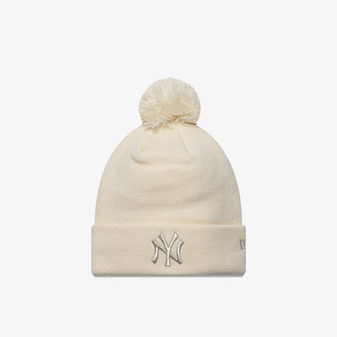 کلاه بافت New Era New York Yankees MLB Metallic زنانه بژ