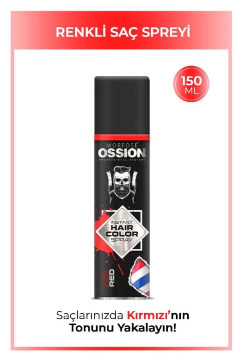 Ossion Premium Barber Line اسپری مو قرمز 150 میلیلیتری