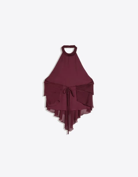 Ruffle halter top