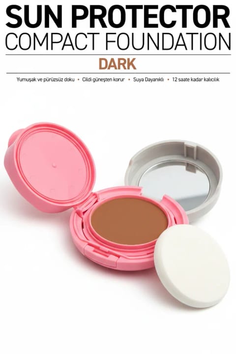 Alix Avien ضد چین و چروک کاور بالا SPF50 ضد آب کرم پودر فشرده — Dark