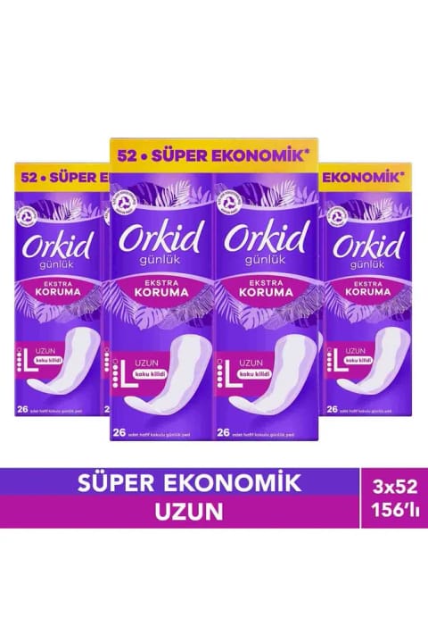 Orkid روزانه محافظت بیشتر بلند 52 عددی x3
