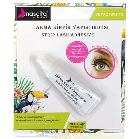 Nascita چسب مژه مصنوعی سفید ۲.۵ گرم