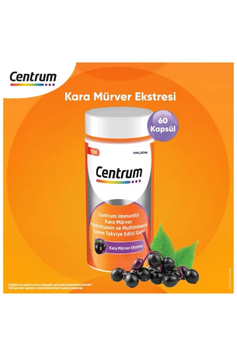 Centrum Immunity Black Elderberry مولتی‌ویتامین ۶۰ کپسول