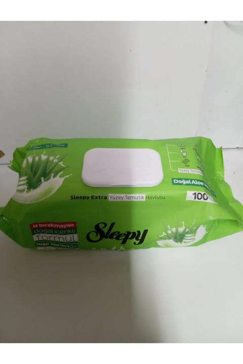 Sleepy دستمال مرطوب طبیعی با عصاره آلوئه ورا (بسته 100 عددی)