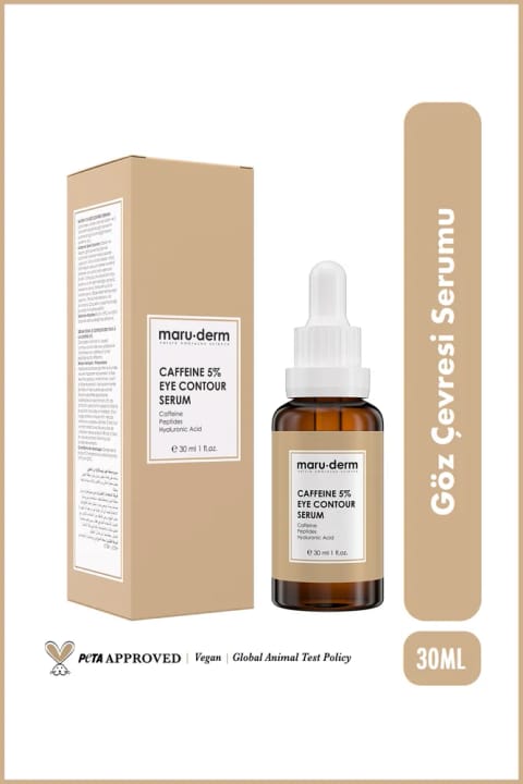 Maru.Derm سرم دور چشم ۵٪ Kafein + Peptide + Hyaluronic Acid ۳۰ میل