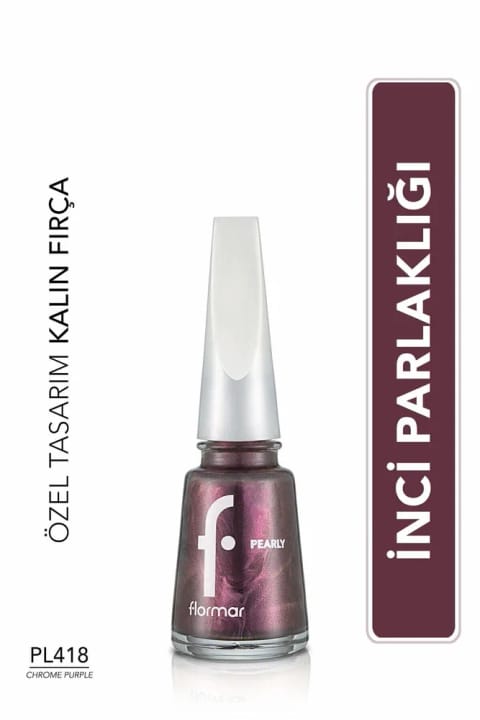 Flormar لاک ناخن صدفی براق (بنفش)