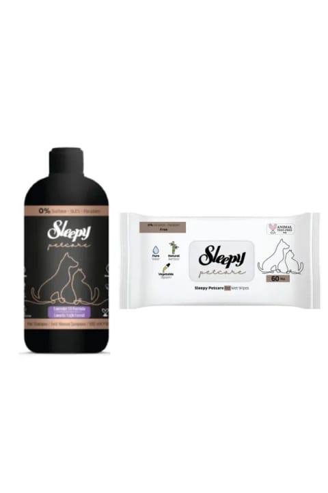 Sleepy Petcare شامپو و دستمال مرطوب حیوانات خانگی