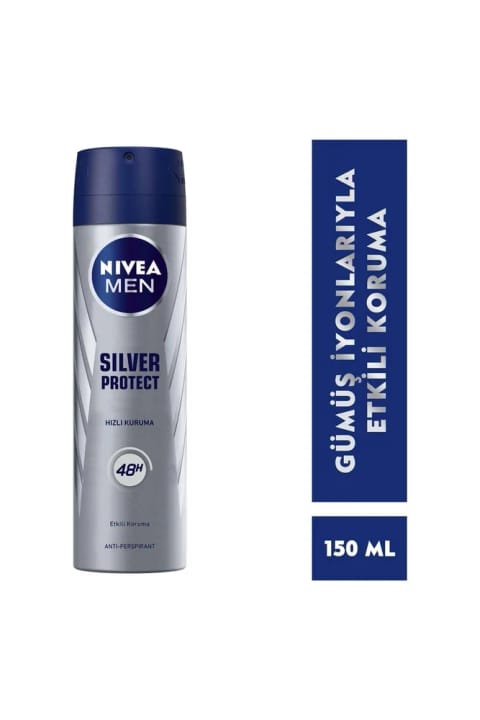 NIVEA Men Silver Protect دئودورانت اسپری ۱۵۰ میلیلیتر