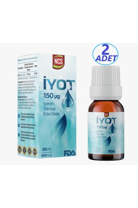 مکمل غذایی ید NCS 150 Mcg قطره 2X20ml FDA