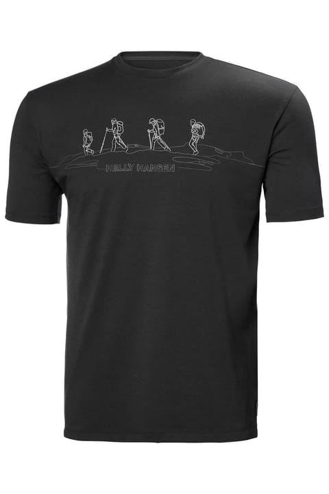 تی‌شرت آستین کوتاه یقه گرد مردانه Helly Hansen Skog Recycled Graphic مشکی