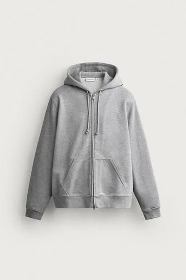 REGULAR FIT HOODIE WITH ZIP