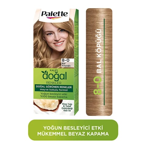 Palette رنگ موی دائمی رنگ‌های طبیعی 8-0 فوم عسلی