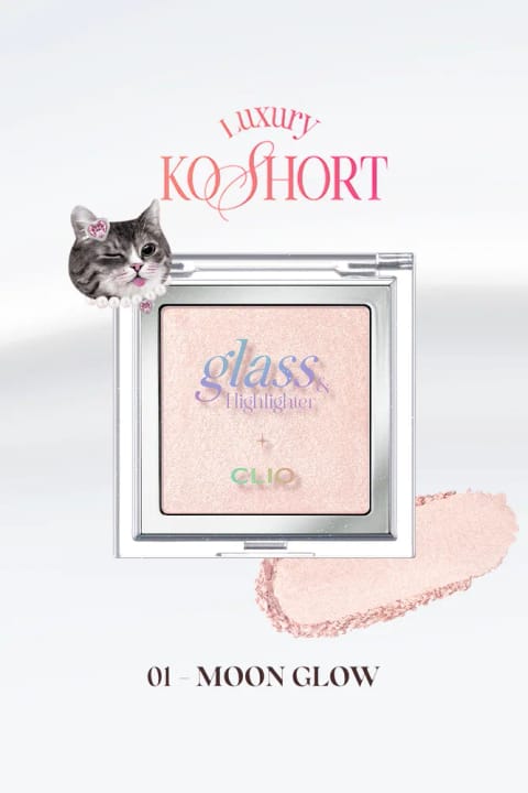 CLIO Glass&Highlighter هایلایتر صورتی درخشان با ظاهری طبیعی