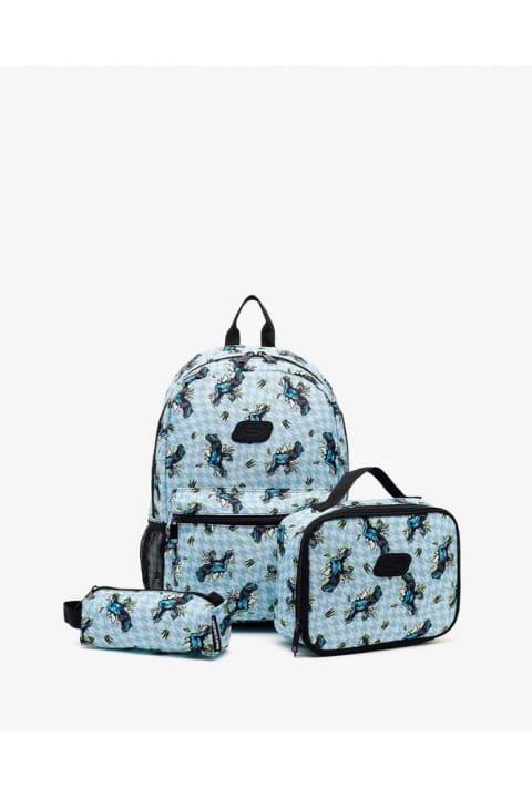 ست کوله‌پشتی SKECHERS B Utility مدل بزرگ پسرانه رنگ خاکی SKCH8357-REX
