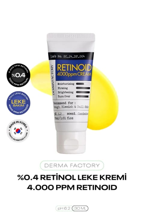 DERMA FACTORY کرم ضد لک رتینوئید ۰.۴٪ حاوی 4000 ppm Retinoid