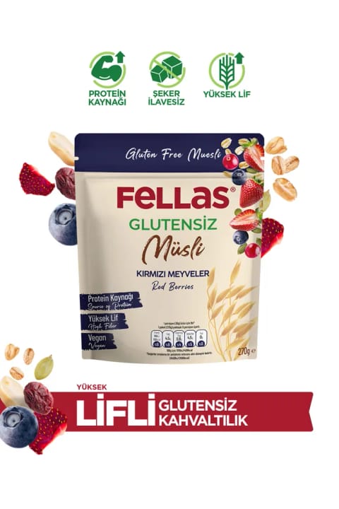 Fellas موسلی بدون گلوتن با میوه قرمز (270 گرم)