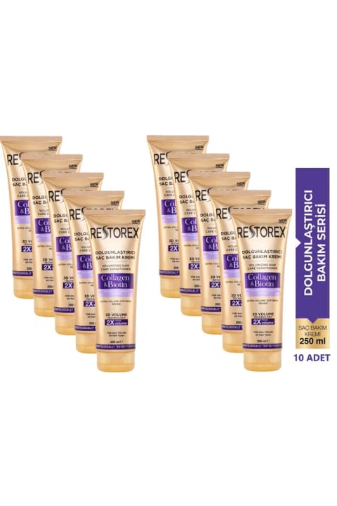 Restorex Collagen & Biotin حجمدهنده ماسک مو ۱۰×۲۵۰ میلیلیتر