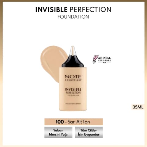 Note Invisible Perfection فوندوتن 100 زرد