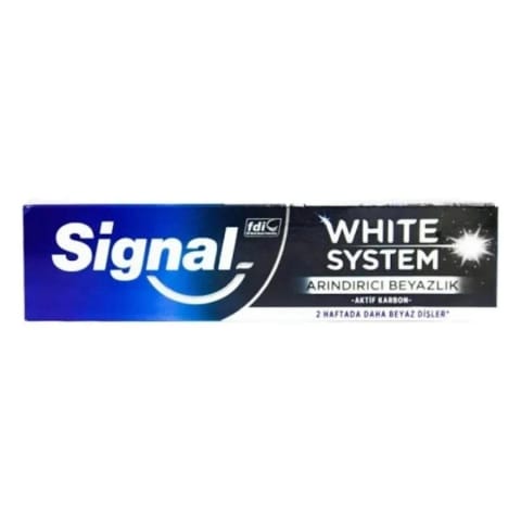 Signal White System خمیردندان سفیدکننده پاککننده با Active Carbon 75 ml