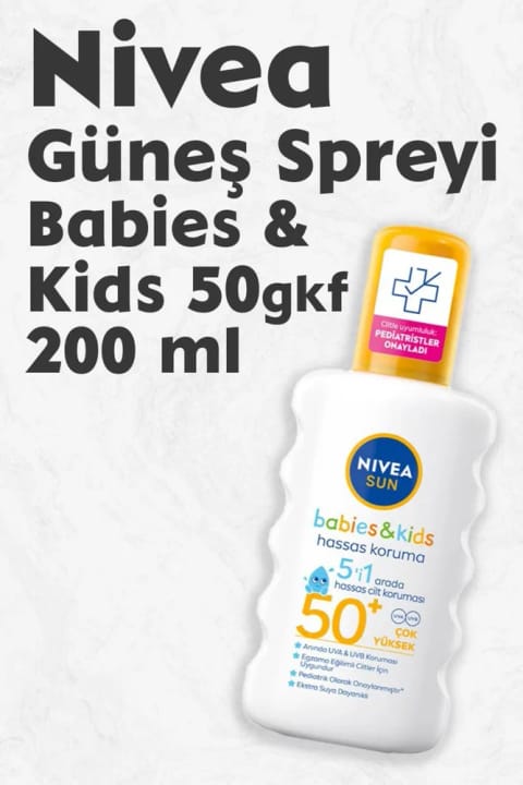 NIVEA اسپری ضدآفتاب کودکان SPF 50+ 200 میلی‌لیتر